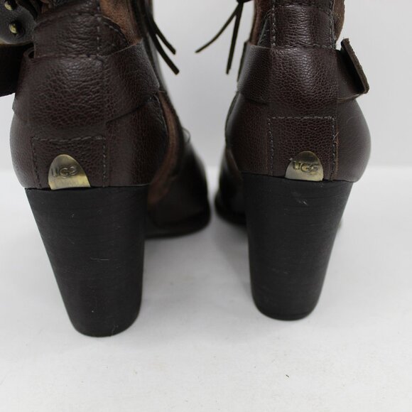 UGG Jayne Women's Fold Over Stacked Heel Boots - Picture 3 of 8